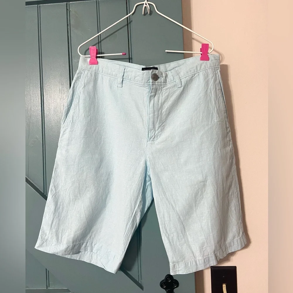 Banana Republic Men's Light Blue Linen Shorts Size 32